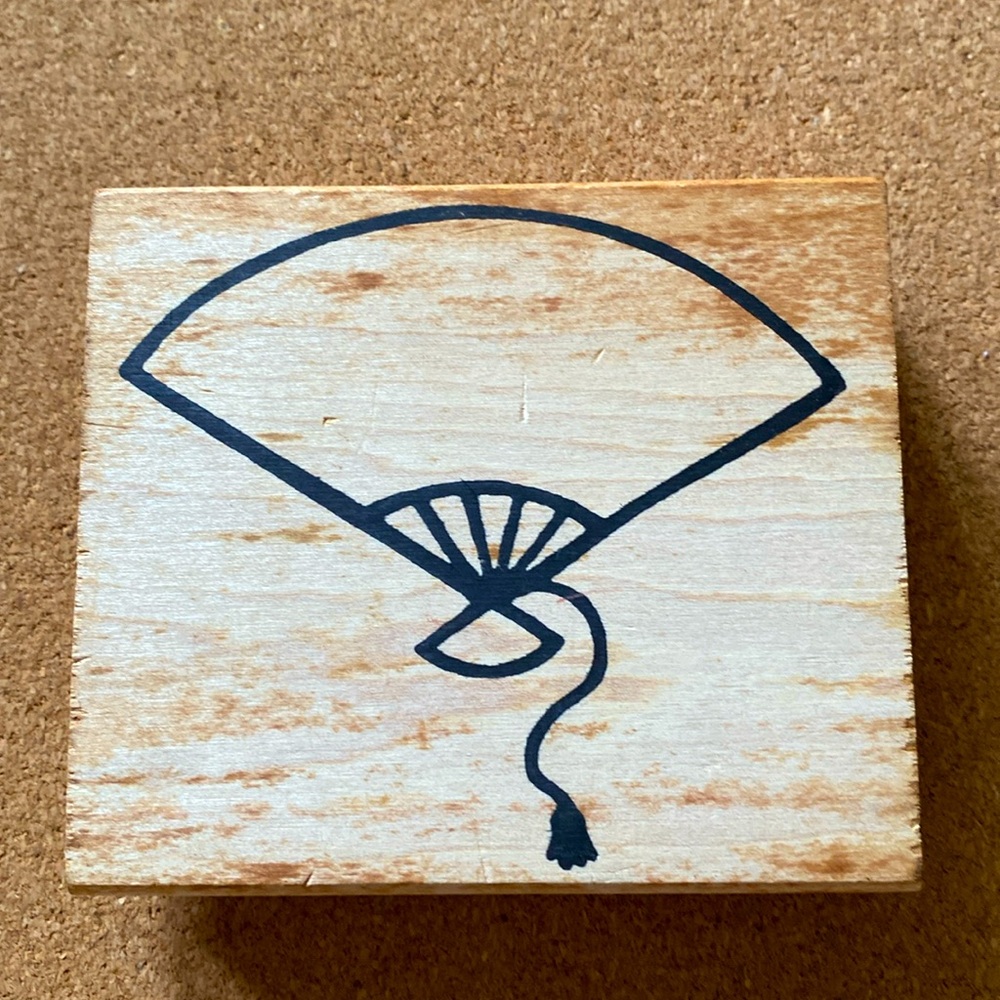 Rubber Stamp of a Japanese Fan by TAJ Clubhouse in Honolulu
